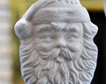 Ceramic Bisque Santa Ornament Ready to Paint
