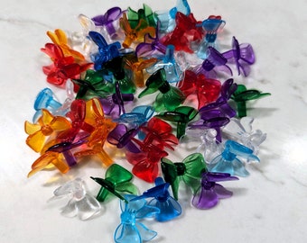 Set of 25 Colorful Bows for Ceramic Christmas Trees