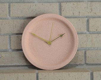 Pink Sandstone Texture Ceramic Wall Clock Plate