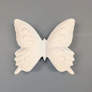 Ceramic Bisque Butterfly Embossed Tray Ready to Paint