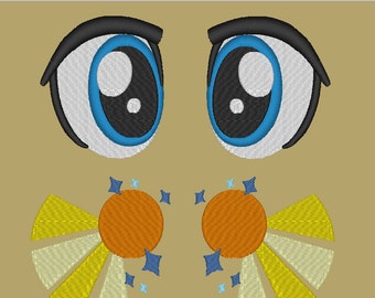 Conjunto MLP:FiM Sunsburst ojo y Cutie Mark PES