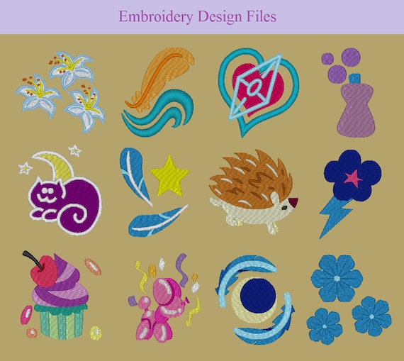 Mlp:fim Background Pony Mega Pack Cutie Mark PES Set - Etsy