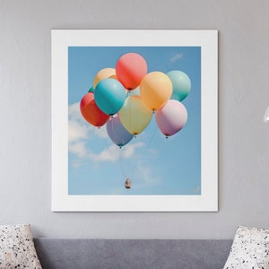 Balloon Wall Art, Printable Wall Art, Girls Room Decor, Balloon Print for Nursery, Balloon Nursery Decor, Pink Wall Art, Photography Prints