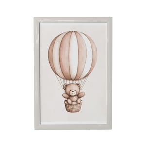 Kids Hot Air Balloon Nursery Print, Gender Neutral Nursery Decor, Teddy Bear Theme, Bear Nursery Wall, Teddy Bear Nursery Decor, PRINTABLE