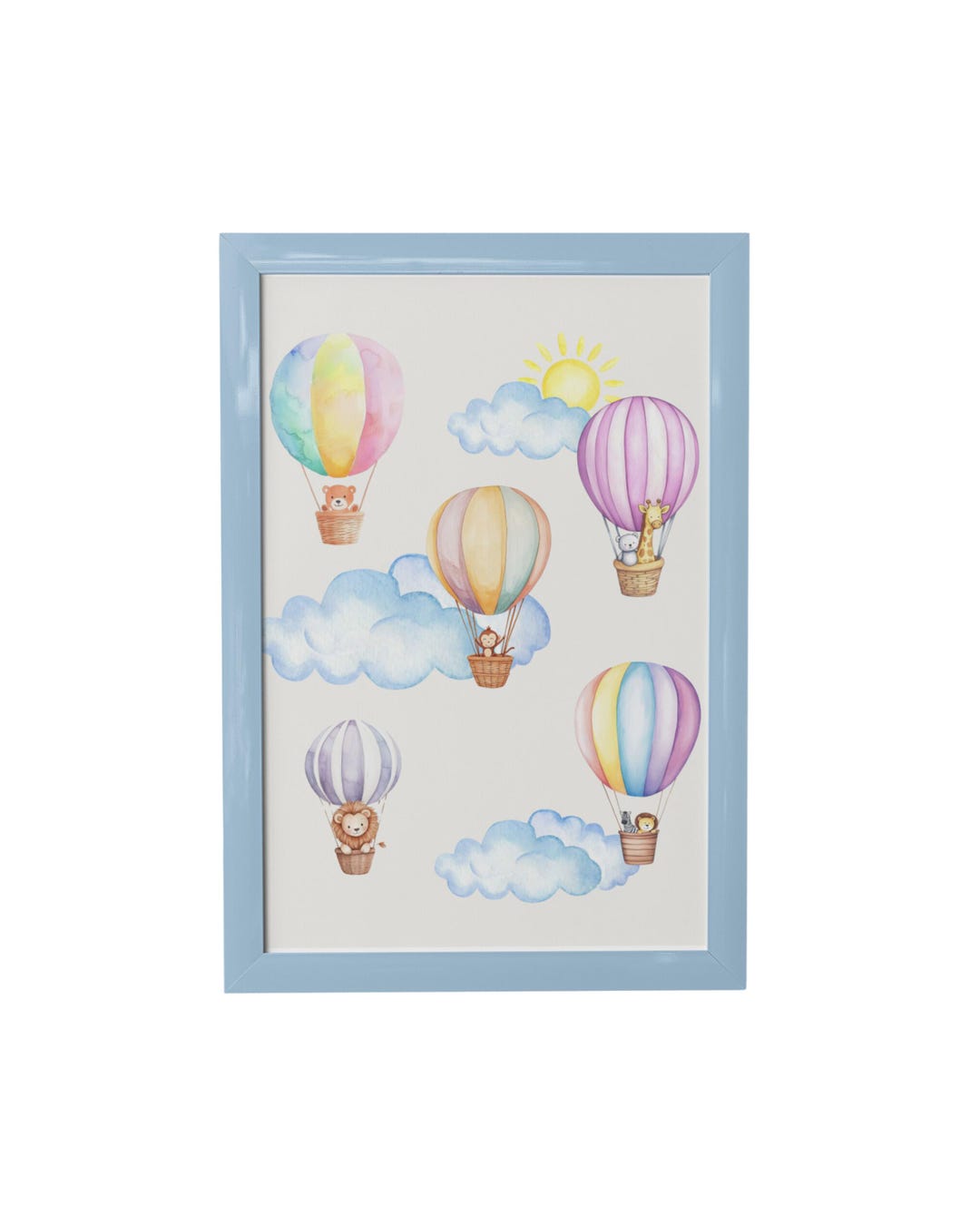 Kids Hot Air Balloon Nursery Print, Gender Neutral Nursery Decor ...