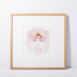Fairy Art, Fairy Nursery Decor, Girls Nursery Art, Girls Wall Prints, Princess Nursery, Princess Art, Pink Art Print, Wall Decor, Download