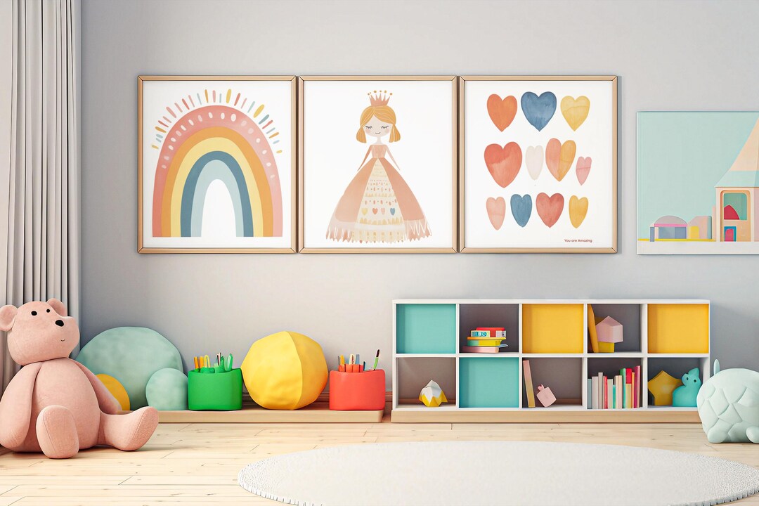 Girls Room Wall Decor, Princess Room Decor, Princess Prints, Girls ...