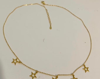 Beautiful sterling silver necklace with little stars