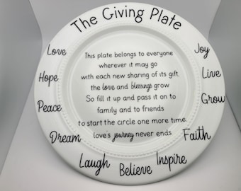 11" Giving Plate; for family; for friends; birthday; wedding; gift; holidays