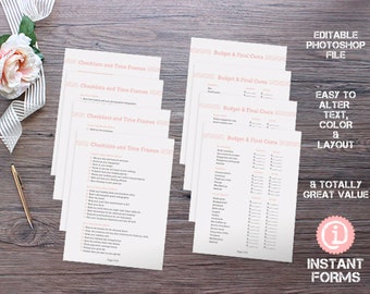 budget checklist etsy