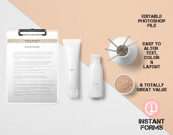 Hair Stylist And Makeup Artist Forms And Contract If263 Etsy
