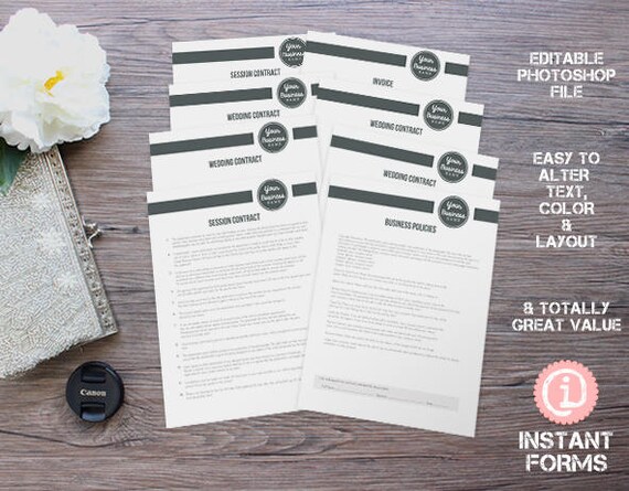 Wedding Hair Stylist Forms Makeup Artist Forms And Contract Etsy