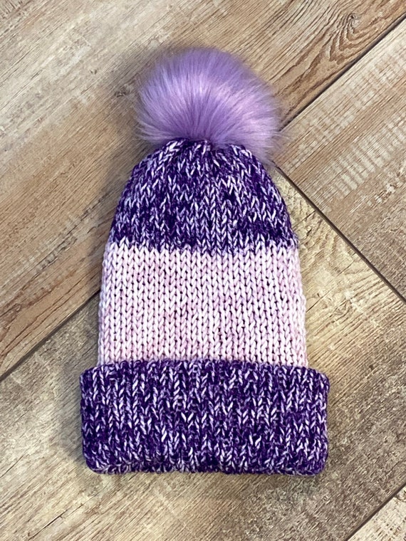 purple brand beanie