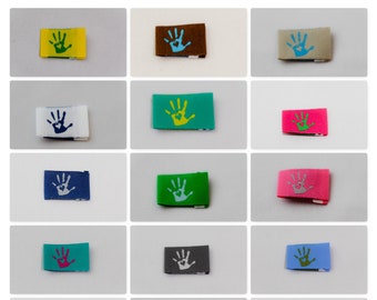 45 hecho a mano con etiquetas de amor Webelabel 15 colores para elegir etiquetas hechas a mano etiquetas ropa incluyendo etiquetas textiles