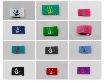 30 Etiquetas hechas a mano con amor Etiqueta tejida 15 colores para elegir Etiquetas hechas a mano Etiquetas de ropa Etiquetas para coser Etiquetas textiles