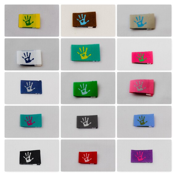 10 Handmade with Love Webetiketten Etiketten Webband Labels Einnäher Stoff