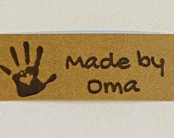 5 Label Made with Love by Oma aus Snappap graviert