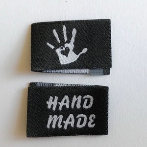 Sylter Nähkultur Handmade Labels - 15 Stück Einnähetiketten Für Selbstgemachte Kleidung