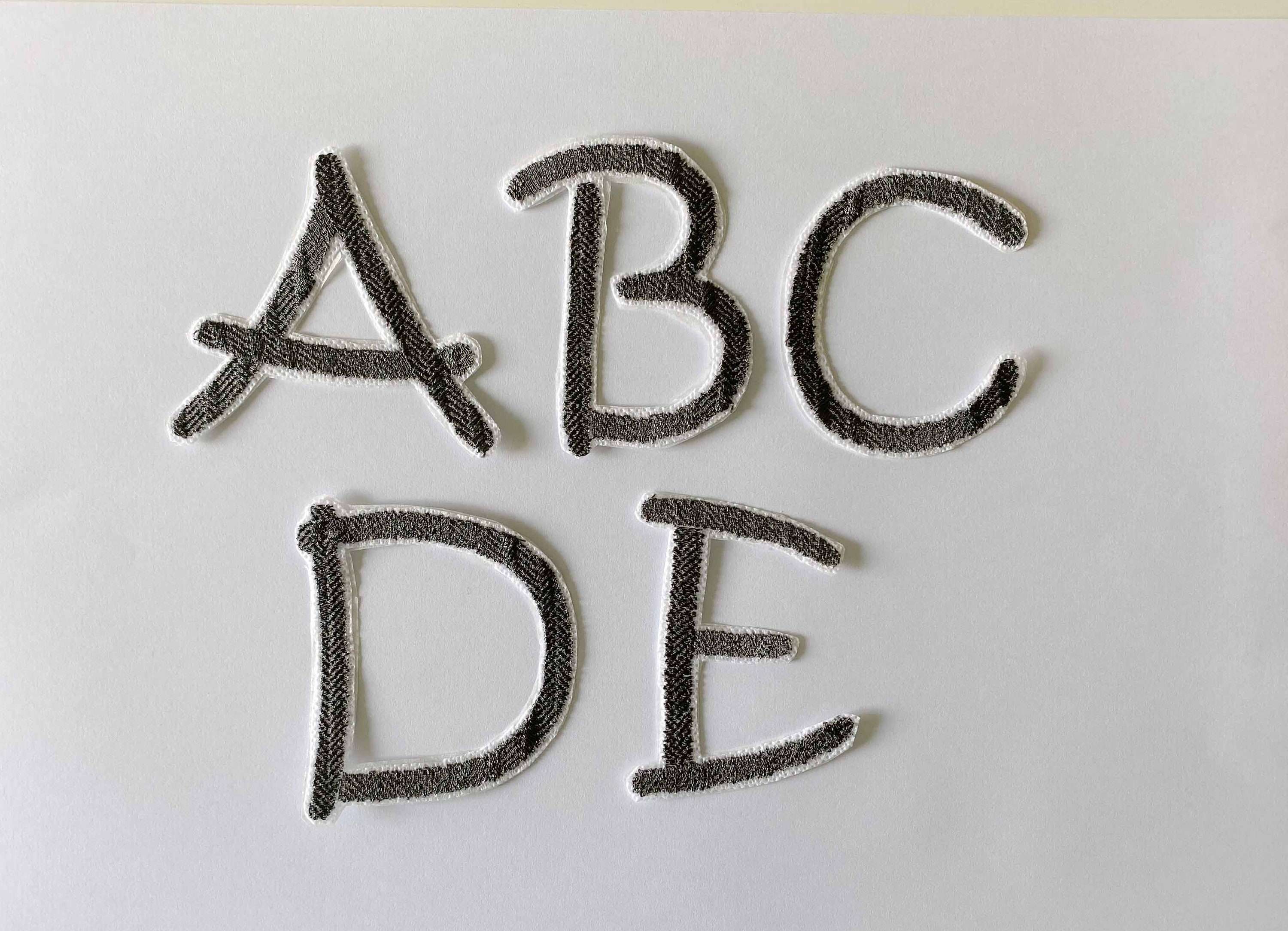Letters for ironing in different colors & sizes available