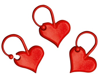 10 Addi Love stitch markers heart 407-7