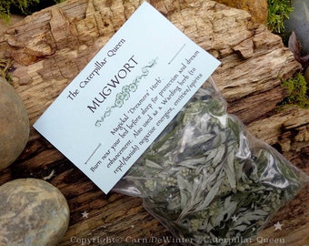 MUGWORT dried organic TOP GRADE. Ritual Herbs - Herb for spells, ceremony and invocation. Halloween - Dreams - Divination