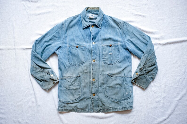 Size Large LEE Indigo Denim Chore JacketCoat