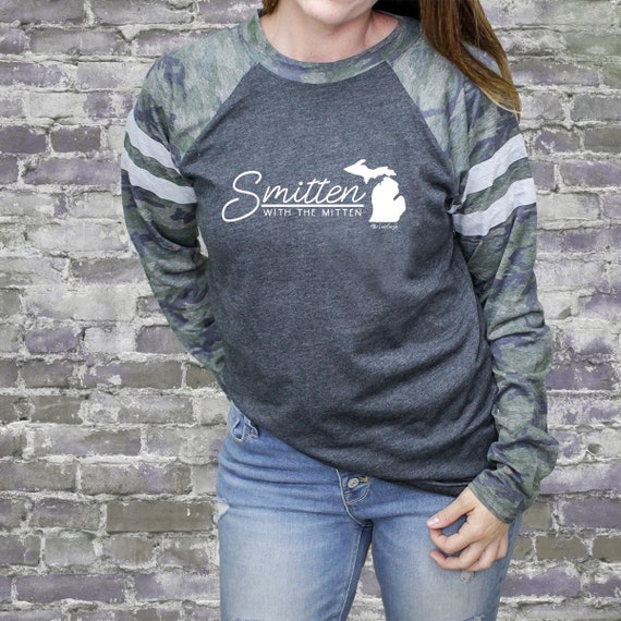 Smitten With The Mitten Boyfriend Mash Up Long Sleeve Varsity T Shirt