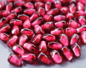 20  (twenty pieces) Pomegranate seed handmade lampwork beads - glass beads set MTO