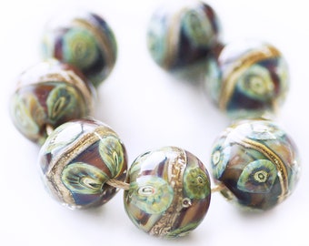 1 (one) piece Galaxy multicolored lampwork bead with silver glass and handmade murrini MTO