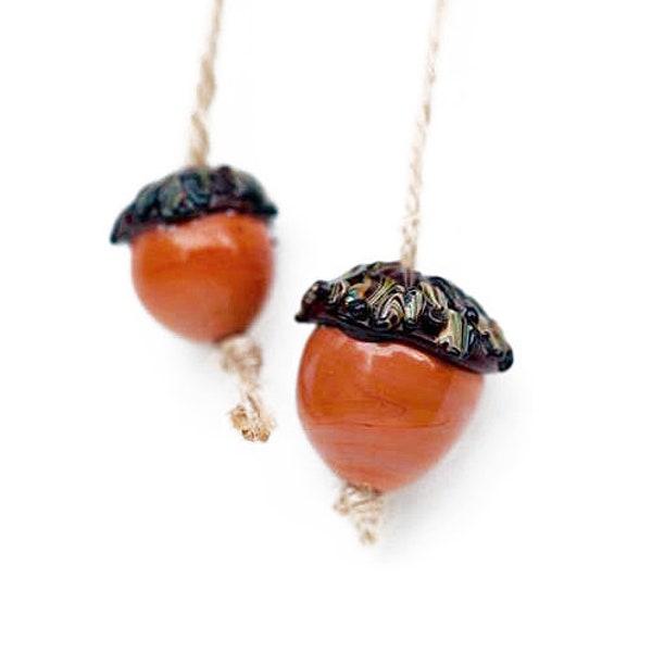 Glass Acorns Etsy
