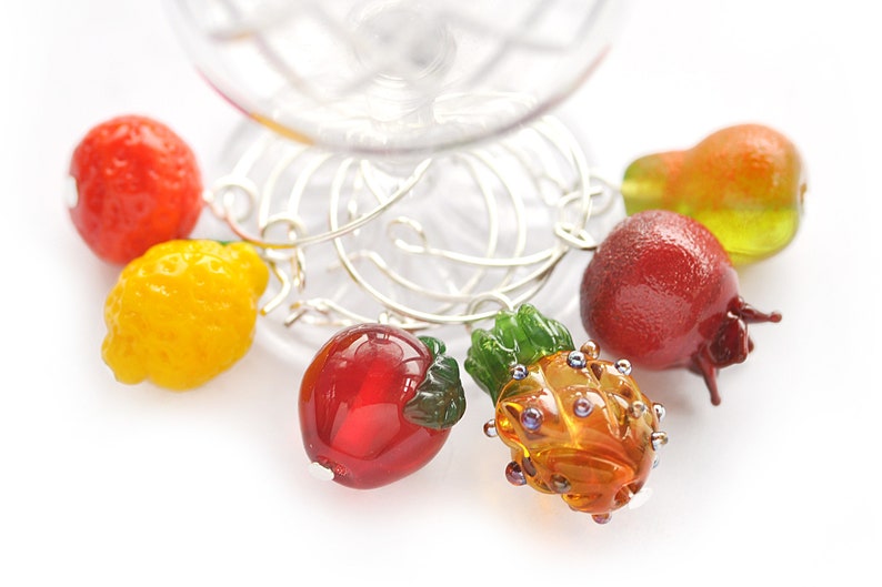 Fruit wine markers / wine charms MTO