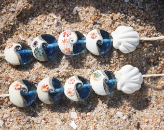 Mare di Murano fatto a mano perline / Craft supplies / perline / spiaggia / Shell