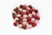 TEN (10) Small RASPBERRY handmade lampwork beads - Glass berry beads, red wildberries MTO 