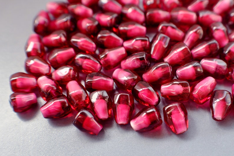 10 ten pieces Pomegranate seed handmade lampwork beads | Etsy