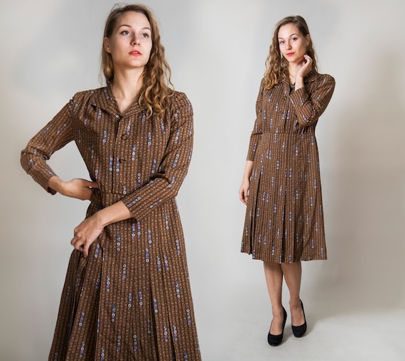 50s button up dress