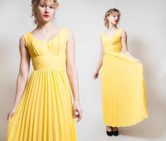 yellow occasion dress