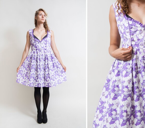 DIRNDL Dress/ Sleeveless Maxi Dress/ Austrian Dress/ Purple | Etsy