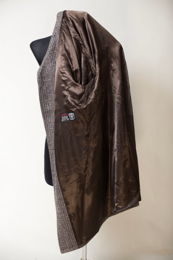 60er Vintage Muster L WolleWinter grau Jahre Mantel Herren aus Schottische Mantel Jacke Jacke Mantel Winter Mantel braun Herren Mantel lange Größe zVqSUjLMpG