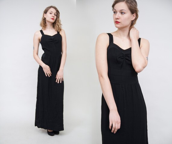 black maxi dress