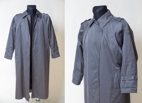 ladies grey raincoat