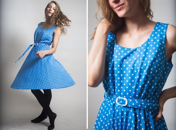 polka dot dress 1950s