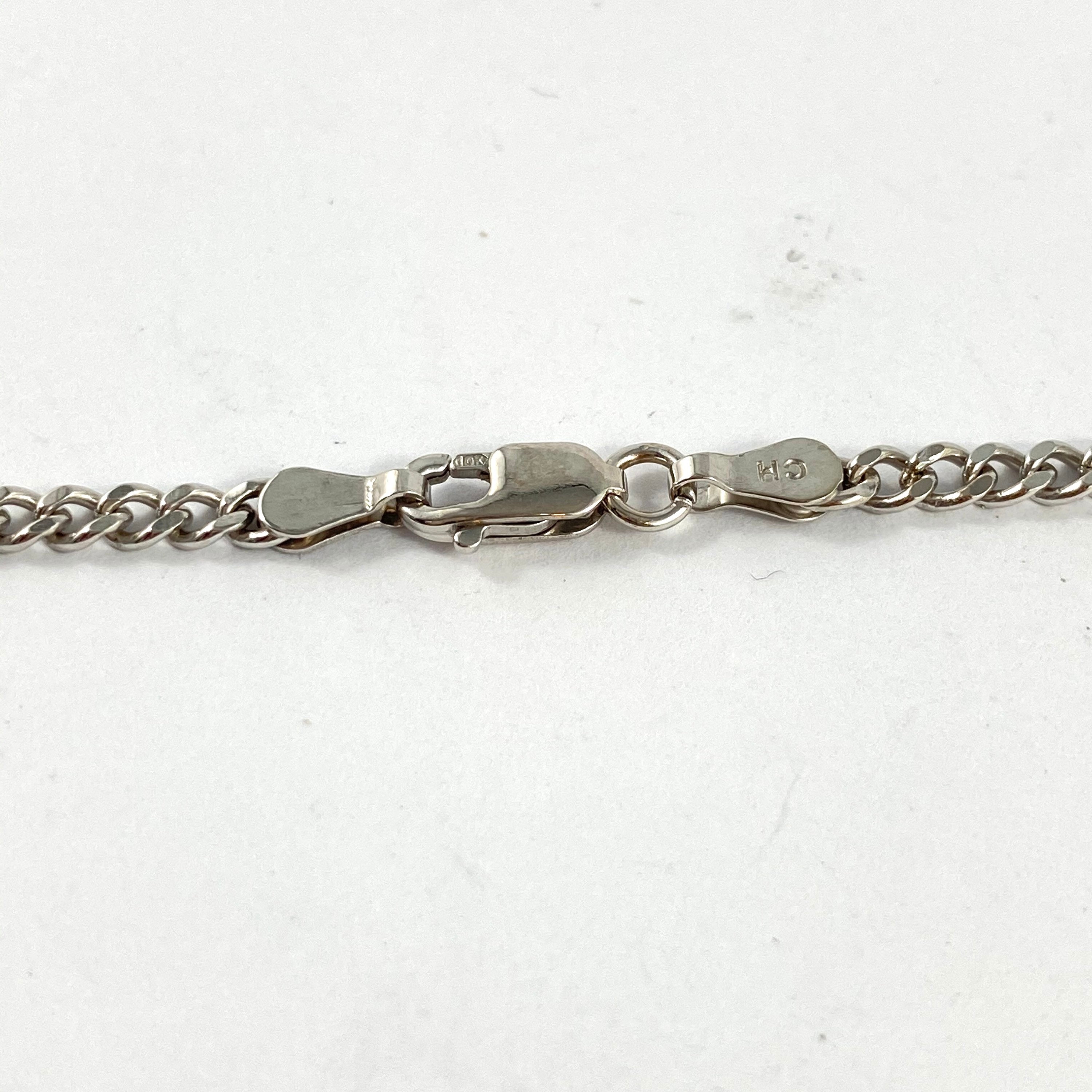 10K White Gold 32 Inch Long Curb Chain Necklace Etsy Australia