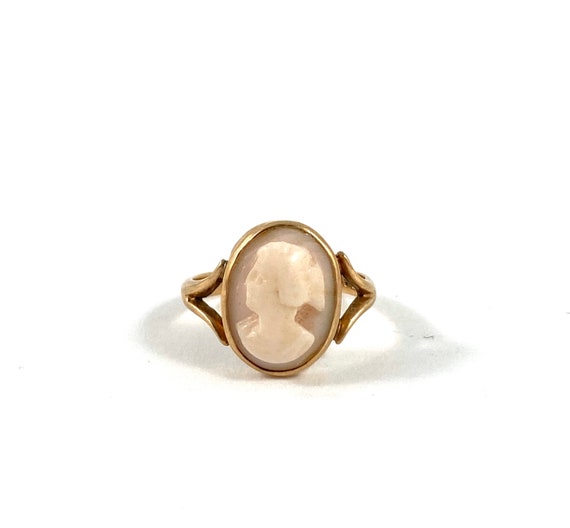 10K Cameo ring, antique ring, cameo, vintage ring,