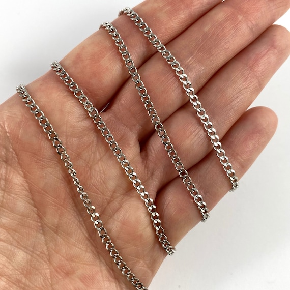 32 inch white gold chain deals