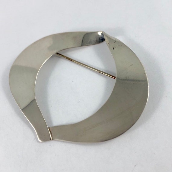 BIRKS Sterling Modernist mid-century brooch, 925 m