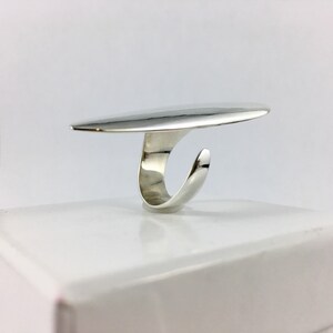 Georg Jensen Sterling Silver 925 mid century modern ring, #99 by Henning Koppel for Georg Jensen, modernist, signed, size 7 1/2, adjustable