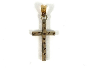 10K Diamond Cross Pendant 10 Karat 