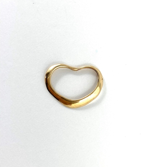 10K floating open Heart Charm, pendant or attachme