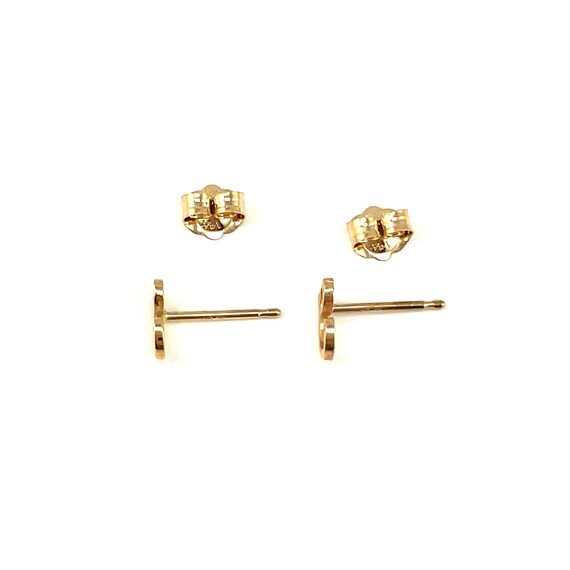 14K cursive initial C stud earrings, petite - image 6