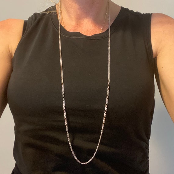 32 inch white gold chain deals